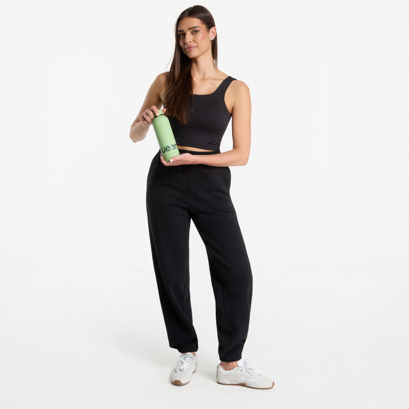Urban Classics Ladies Cropped Polyamide Top Black