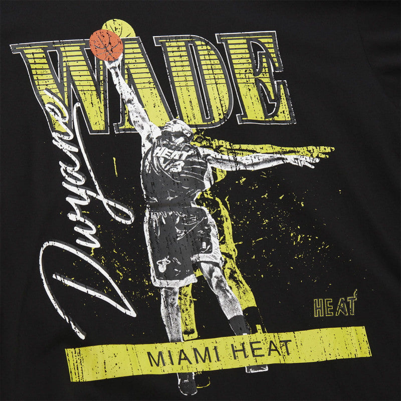 Mitchell & Ness NBA HW Neon Pop Player SS Tee Vintage Logo Miami Heat Dwyane Wade