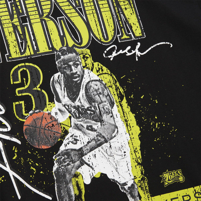 Mitchell & Ness NBA HW Neon Pop Player SS Tee Vintage Logo Philadelphia 76ers Allen Iverson