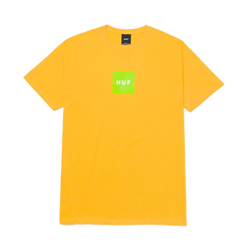 HUF Essentials Box Logo T-Shirt Lemon Yellow