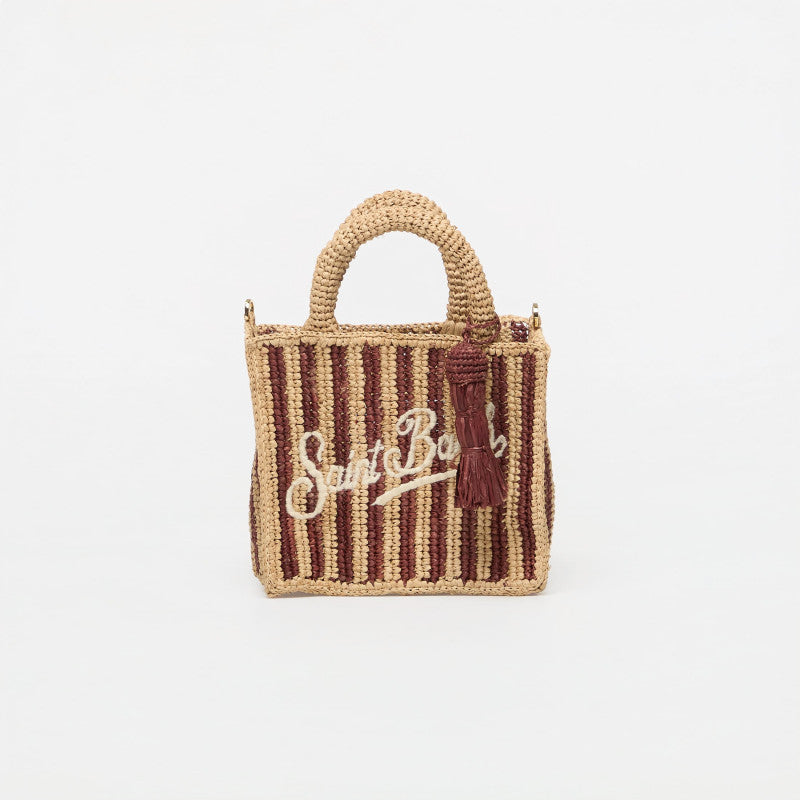 MC2 Saint Barth Vanity Mini Raffia Bag Stripes Mini V