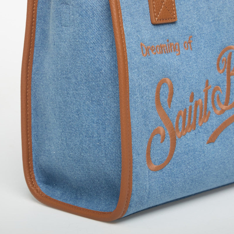 MC2 Saint Barth Vanity Bag Midi Bag Denim Grain Leather