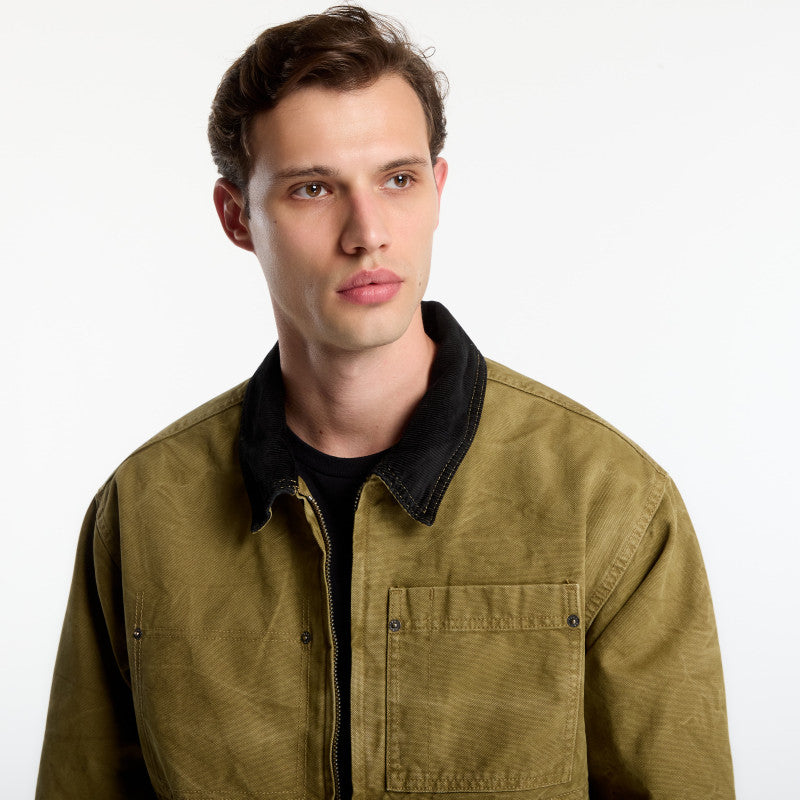 Vans Nico Chore Canvas Jacket Olive Brown