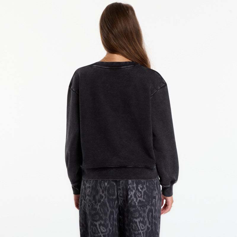 AllSaints Chains Pippa Sweat Washed Black