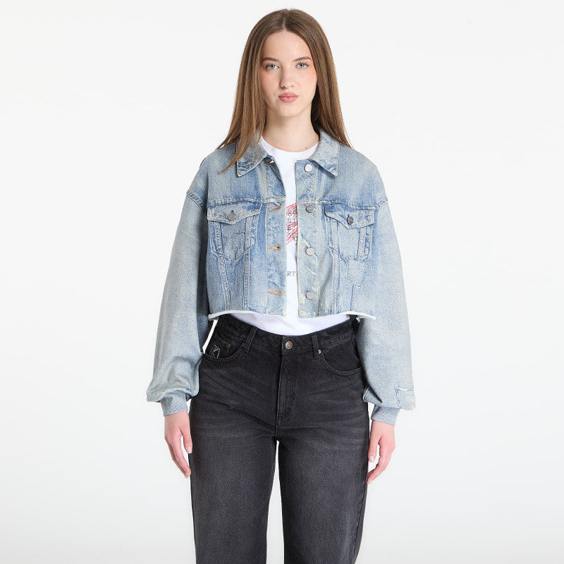 AllSaints Anders Terry Shacket Illusion Indigo