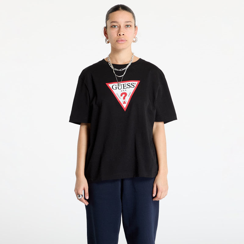 Guess JEANS Ss Cn Os Iconic Tee Jet Black A996