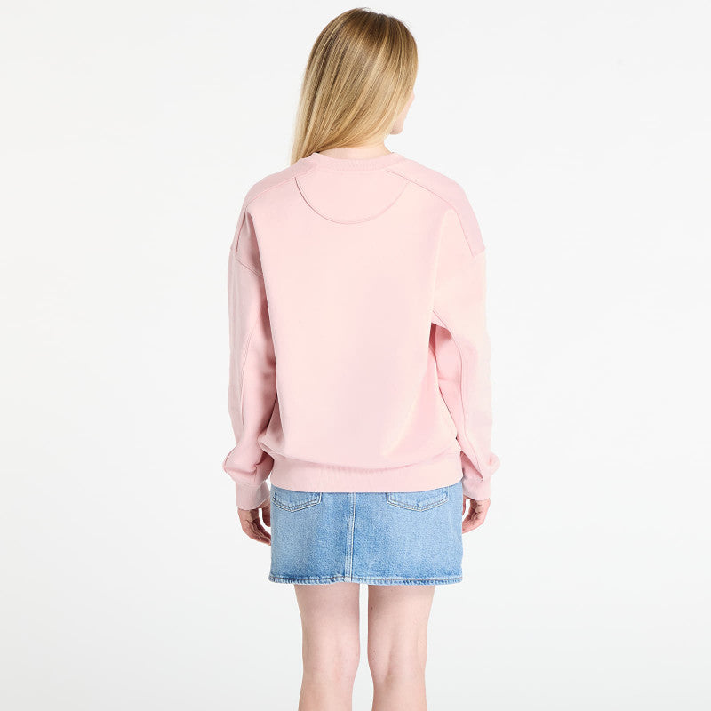 GUESS Ls Triangle Glitter Sweatshirt Pink