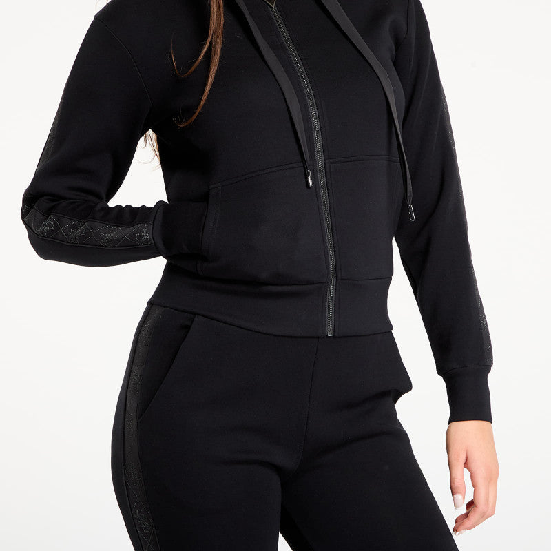 GUESS New Hooded Scuba Sweatshirt Black