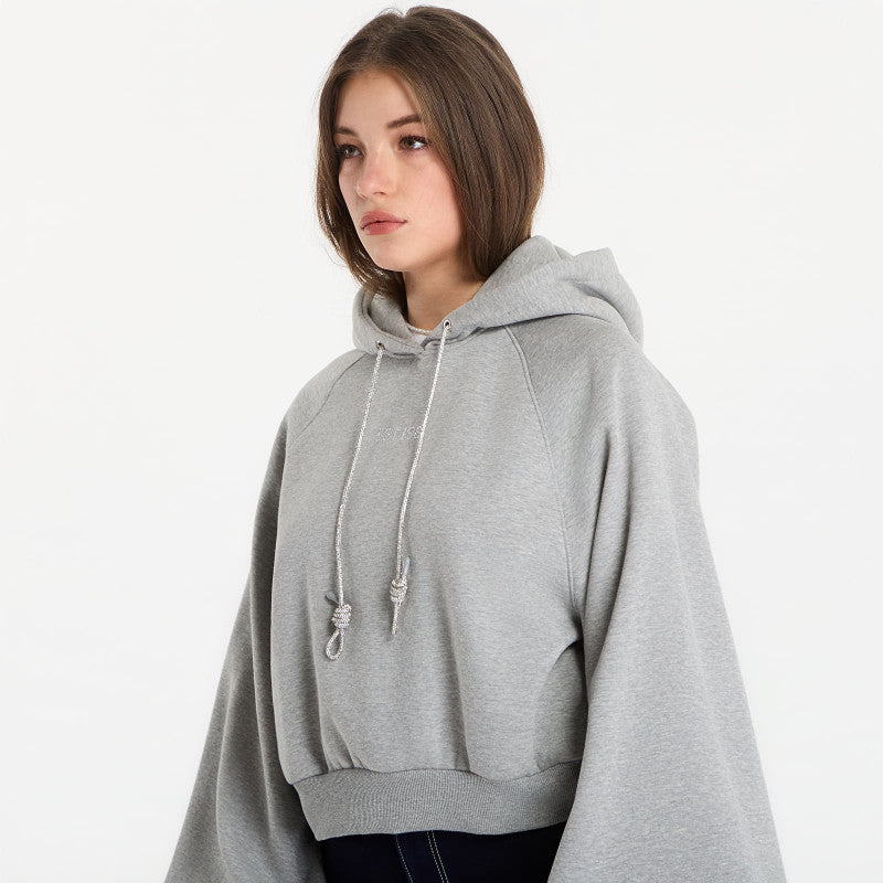 Guess Jeans Hooded Krystal Sweatshirt Marble Heather