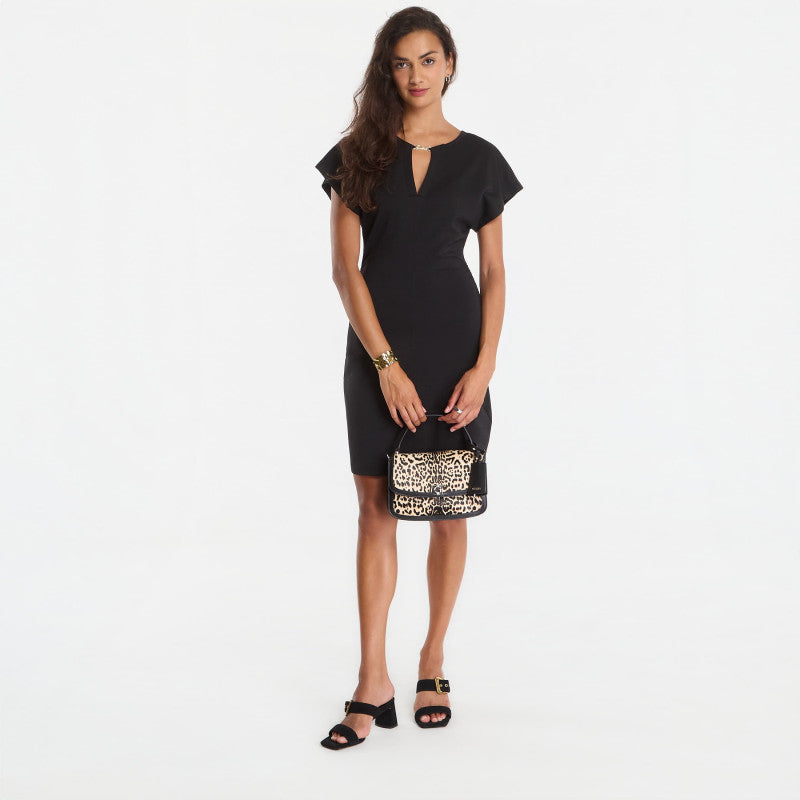 Sukienka GUESS Ss V-Neck Morgana Scuba Mini Dress Jet Black