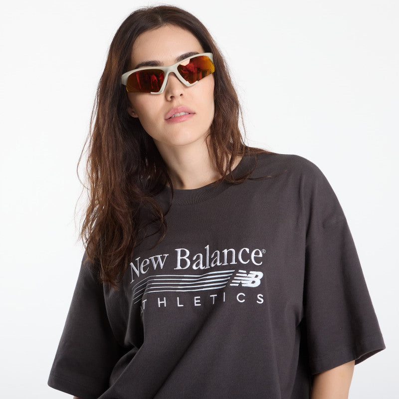 New Balance Trackside Oversized T-Shirt Black Cement
