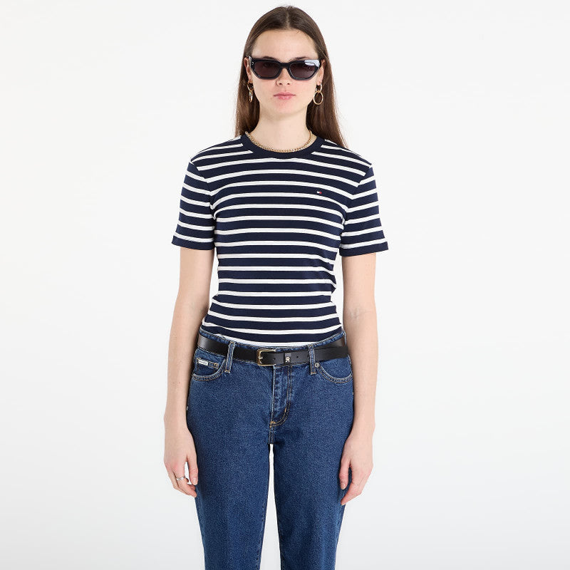 Tommy Hilfiger Slim Cody C-Nk S/S Tee Breton Stripe Dark Night/ Ecru