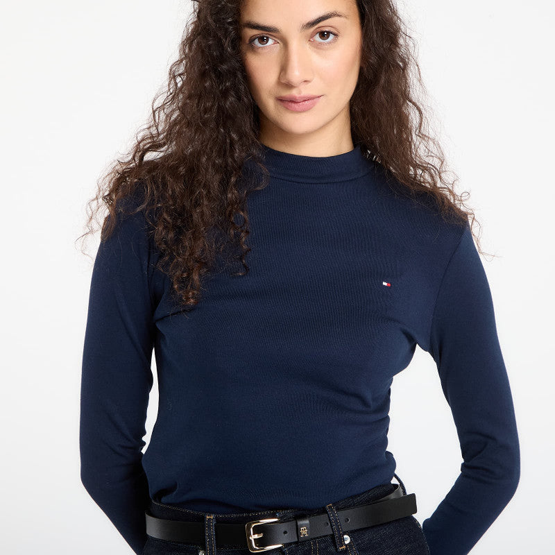 Tommy Hilfiger Slim Cody Mock-Neck Ls Dark Night Navy