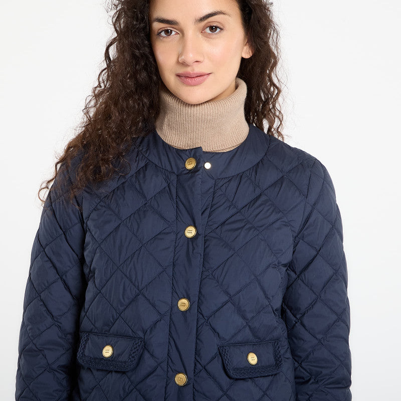 Tommy Hilfiger G/Button Quilted Reg Lady Jacket Dark Night Navy