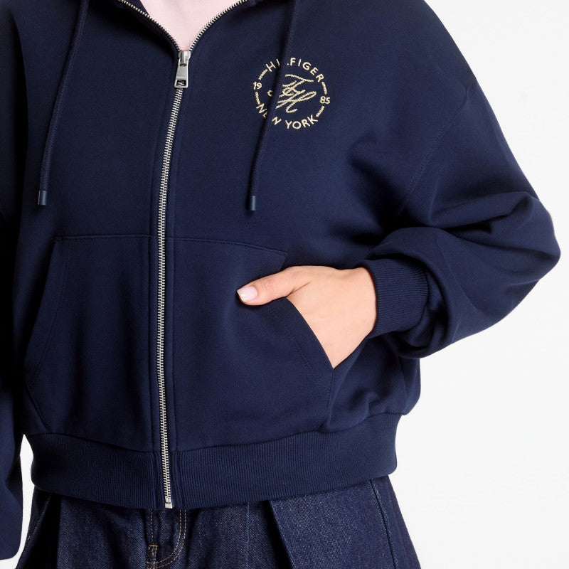 Tommy Hilfiger Roundal Zip-Up Hoodie Dark Night Navy