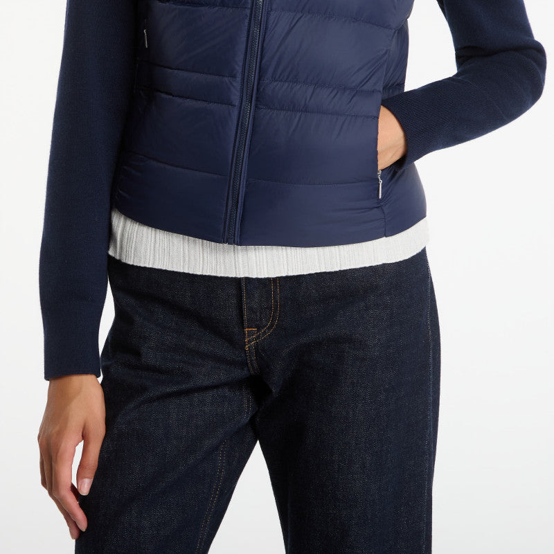 Tommy Hilfiger Lw Down Knit Mix Jacket Dark Night Navy